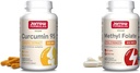 Jarrow Formulas Curcumin 95 500mg and Methyl Folate 400mcg Antioxidant and Cardiovascular Health Support Dietary Supplement Bundle, 120 and 60 Veggie Capsules
