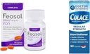 Feosol Suplemento completo de hierro 30 cuenta y Colace Stool Softener 60 cuenta Bundle
