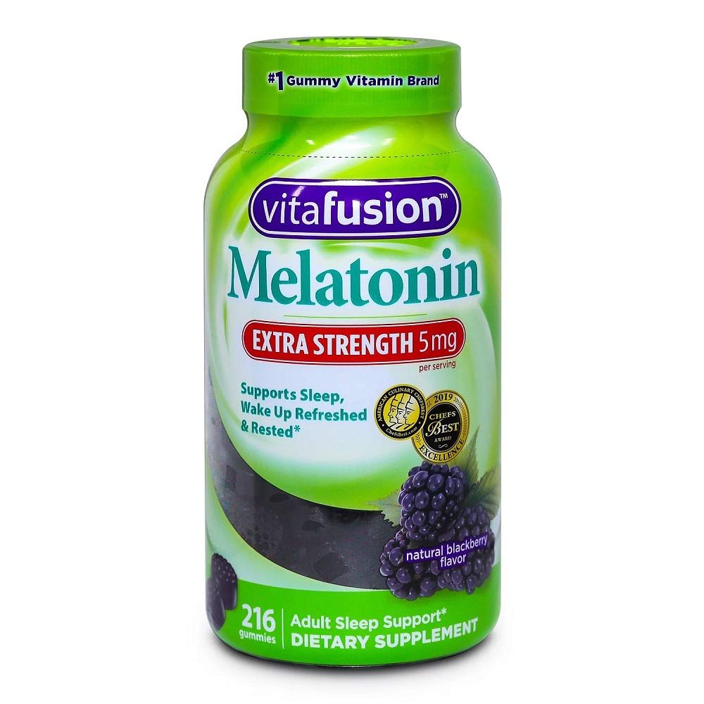 Vita Fusion Melatonin 5 Mg Gummies Suplemento dietético (recuento 216 Gummies), 216Count ()