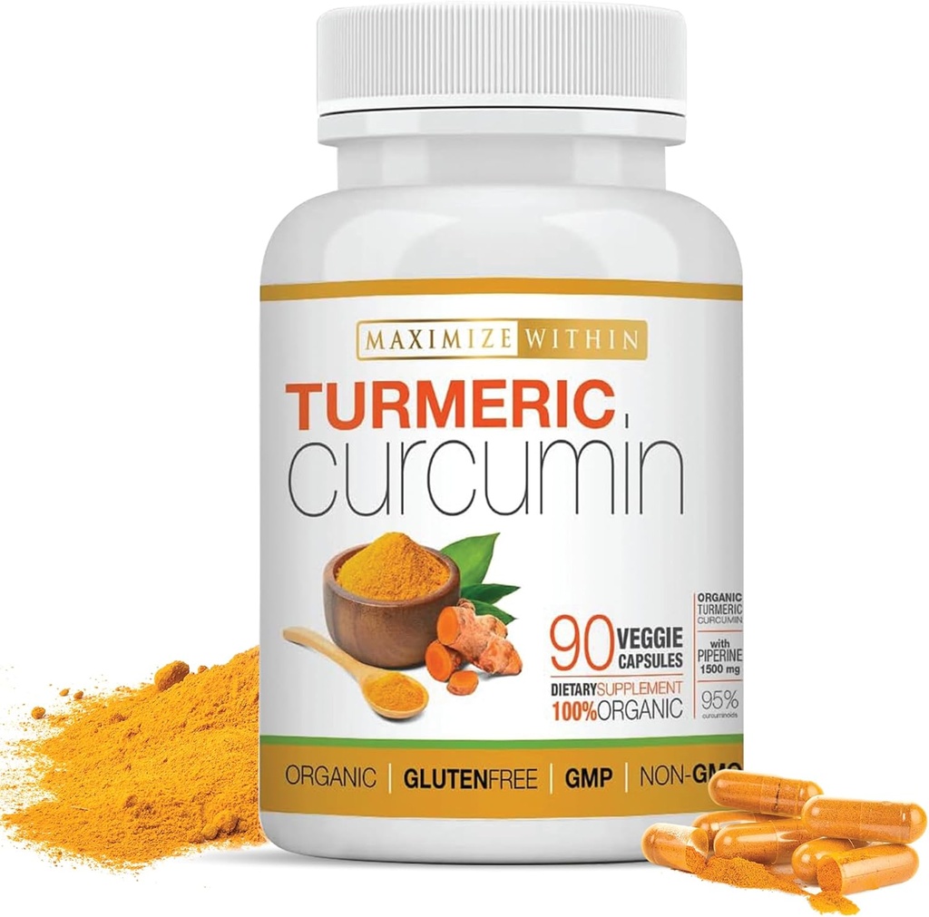 Curcumina Turmérica con Piperina 1500mg, 90 Conde
