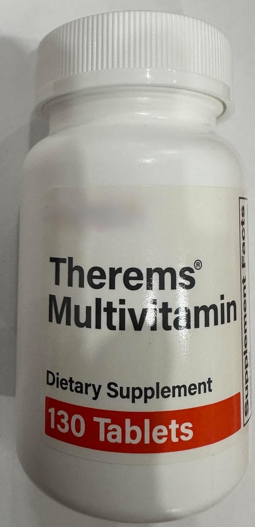 Multivitamina Therems (A 1500mcg C 90mg D 400IU E 13.6mg Thiamine 3mg Riboflavin 3.4mg Niacin 20mg B6 3mg Folate 400mcg B12 9mcg Biotin 30mcg Calcium 45mg Phosphorus 35mg 130 ct (Non Returnable)