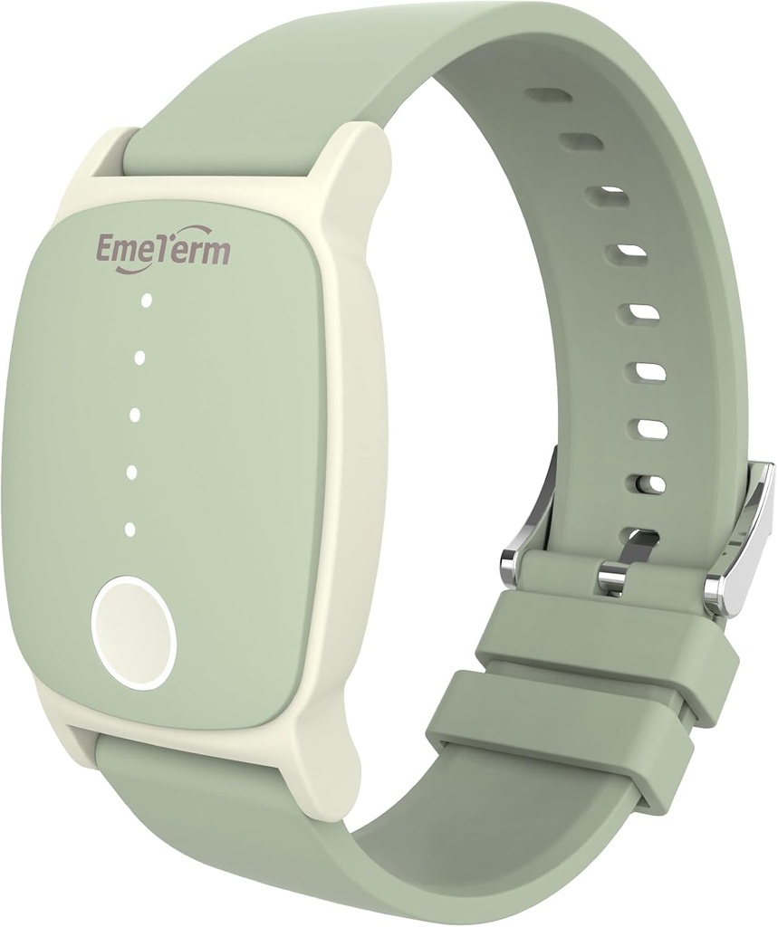 EmeTerm Explorar la banda antinausea de la FDA IP67 Waterproof Morning Motion Sickness Relief Band Rechargeable Classic Strap Design Drug Free Non-drowsy Without Side Effects Mint Green