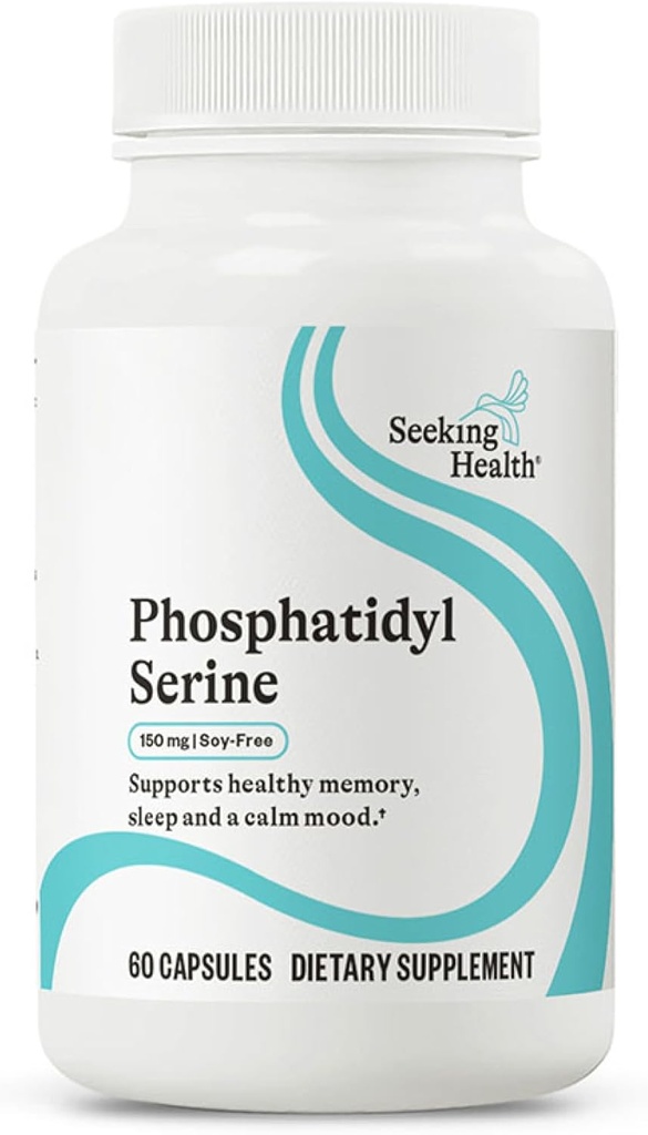 Buscando Phosphatidyl Serine de salud, 100 mg de fosfatidilserina de girasol, apoya la concentración y el humor saludable, apoyo a la respuesta al estrés, libre de soya, no GMO, vegetariano (60 cápsulas)*