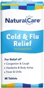 NaturalCare Cold " Flu Relief, Homeopathic Tablets, 60ct TEN may Provide Support Through Congestion, Cough, Headache, Sore Throat, Runny Nose, Body Aches, Fever, Chills