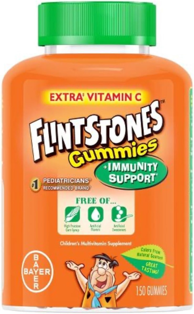 Flintstones Children's Multivitamin Plus Immunity Support Gummies 60 Count (Pack of 2)