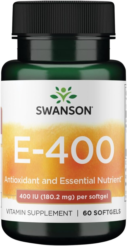 Swanson Vitamina E 400 Iu 400 Iu (268 Milligrams) 60 Sgels
