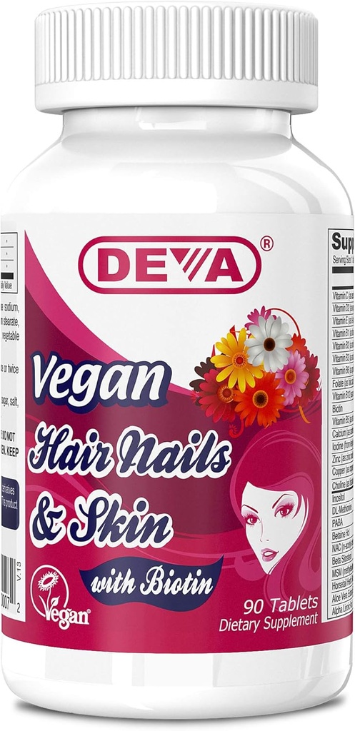Deva - Pelo vegano, uñas &amp; piel 90 Tabs