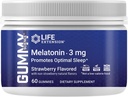 Extensión de la vida Gummy ScienceTM Melatonin (Strawberry), 3 mg, Optimal Sleep Support, Healthy circadian Rhythm, Cellular Defense, Gluten-Free, Non-GMO, Vegetarian, 60 Gummies