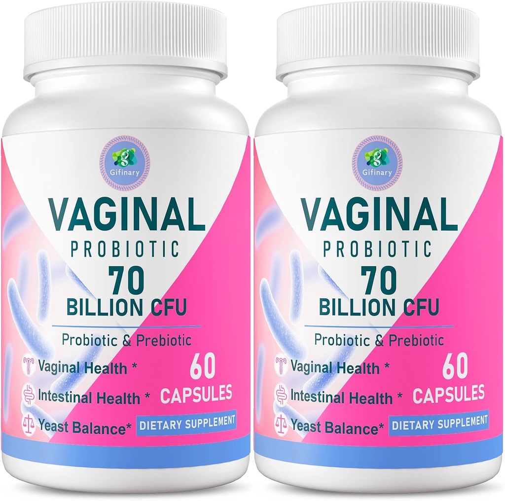 Probióticos vaginales, 70 millones de francos CFU 13 Strains Probióticos para Mujeres, con Prebiótico " D-Mannose, Mujeres Probiótico para la Salud Vaginal, orinar, pH Balance, Immune " Digestivo, 120 cápsulas