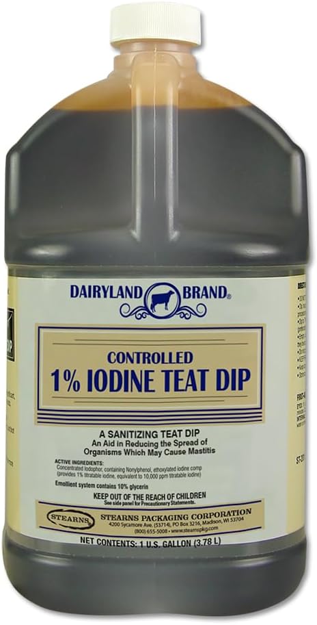 stearns packaging company st0201-db-tl31 Gallon, 1% Controlled Iodine Teat Dip