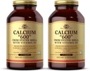 Solgar Calcio 600" - 240 Tabletas, Pack de 2 - de Oyster Shell con vitamina D3 - No GMO, Gluten Gratis, Dairy Gratis - 240 Total Servings