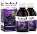 Sambucol Black Elderberry Syrup - Sambucus Syrup, Black Elderberry Liquid, Immune Support for Kids and Adults, High Antioxidants, Gluten Free - Original Formula, 7.8 Fl Oz, 2-Pack
