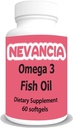 Alta aceite de pescado Omega-3 en DHA &amp; EPA, 1200 mg Omega-3, Ultra Potent, promueve la salud cardíaca y cerebral, sabor de limón natural, 60 Softgels