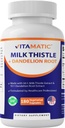 Vitamatic Milk Thistle 50:1 Extracto 500mg, Dandelion Root 50:1 Extracto 100mg, 180 cápsulas vegetarianas, no GMO, Gluten Free