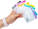 MUMI Mini Zipper Pouch Set – 7 Small Reusable Clear Zip Lock Bags with Writable Labels for Travel, Medicine, Makeup, Pills, Tiny Cosmetic Organizer Pouches for Purse, Office, Plastic Storage