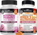 BioSchwartz Probiotic Menopause Supplement for Women (2 Month Supply) Plus Daily Multivitamin for Women 50 &amp; Over (1 Month Supply)