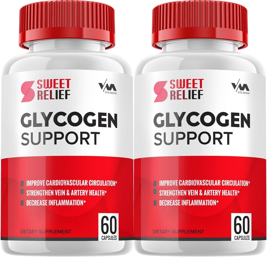 (2 Pack) SweetRelief Glycogen – Sweet Relief Capsule Cleaner, SweetRelief Pills, Advanced Formula for General Wellness, Sweet Relief Glycogen Reviews, 120 cápsulas