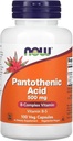AHORA Alimentos Ácido Pantoténico 500mg, 100 cápsulas (Pack of 1)