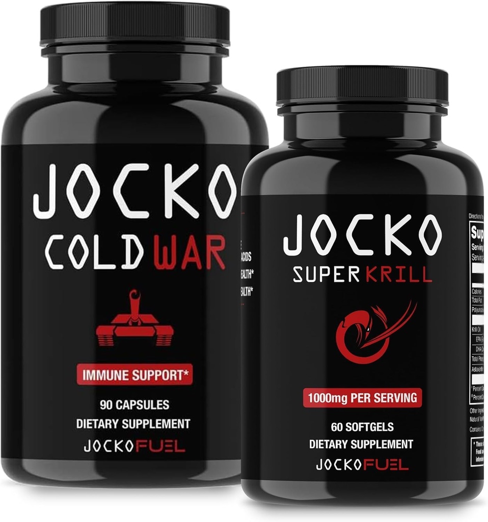 Jocko Fuel Cold War y Omega 3 Krill Oil Suplemento Bundle