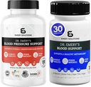 Apoyo a la presión sanguínea del Dr. Emery &amp; Sangre Capsules Magnesio D3 Potasio CoQ10 B6 B9 Vitaminas Zinc Vegan Sugar Gratis