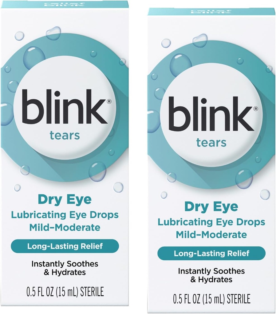 Blink Tears Lubricating Eye Drops (Mild-Moderate Dry Eye), 0.5 FL OZ (15 ml) - 2-Pack