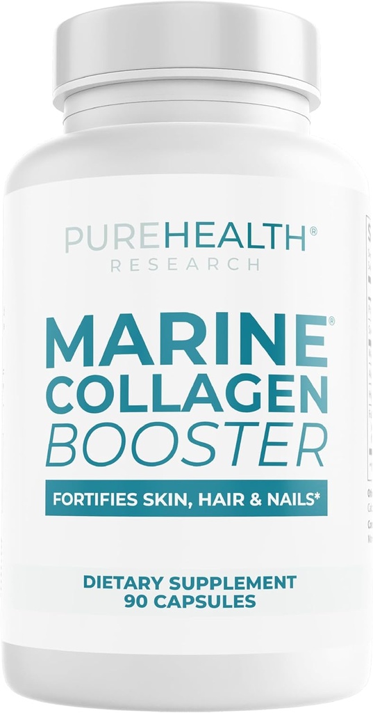 Colágeno marino y suplementos de ácido hialurónico, Gel de hoja de aloe vera y péptidos de vitamina E colágeno – Suplementos de colágeno con ácido hialurónico para piel de pelo Nails-90 Caps de colágeno