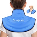 Paquete de hielo para Neck y Alivio de Dolor de hombros, Neck Ice Pack Wrap Gel Reutilizable Terapia de frío caliente de alta espalda Gran paquete de hielo para lesiones, hinchazón, cirugía cervical, Sprain