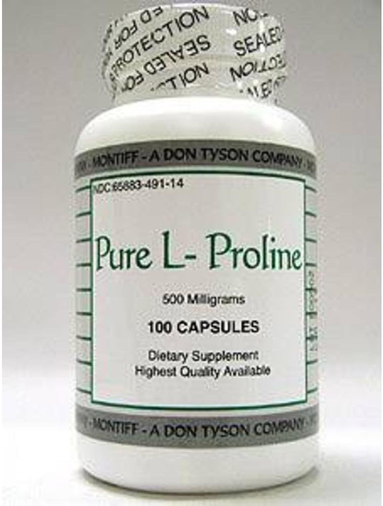 Pure L Proline 500 mg 100 Capsules