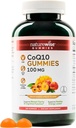 NatureWise CoQ10 Gummies 100mg - Peach Mango Flavor - Suplemento para la salud del corazón y la actividad antioxidante - Pectin-Based, Vegan, Soy y Gluten Gratis, No GMO - 180 Conde[3-Month Supply]