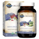 Jardín de Vida Una vez Alimento completo diario Multivitamínico para Hombres, Hombres Orgánicos Vitaminas & Minerales, Vitamina C, Zinc, Vegan, para Salud &amp; Bienestar, 60 Tabletas