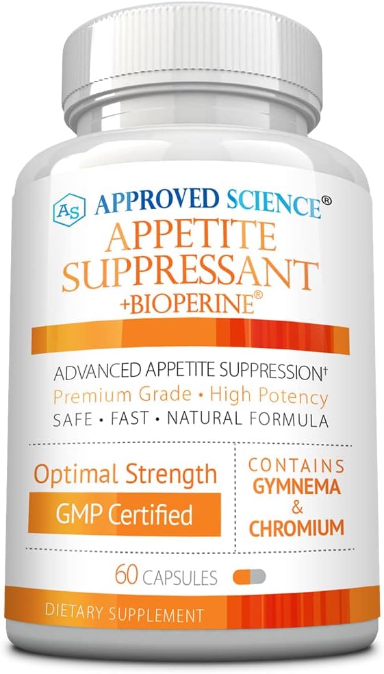 Aprobado Science® Appetite Suppressant - Gymnema, Cromo, Cayenne Pepper - 60 cápsulas - Hecho en los EE.UU.