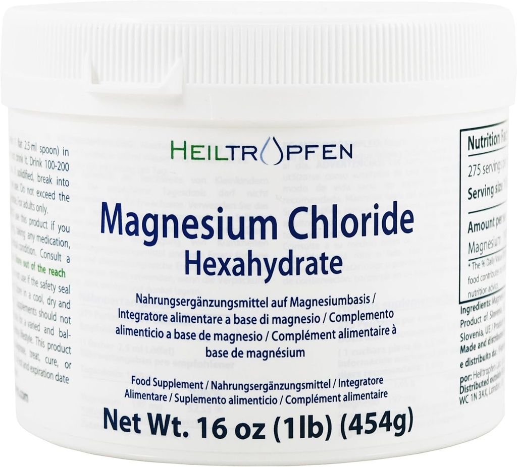 1 Pound Magnesium Chloride Hexahydrate ← Ingredientes de Grado Farmacéutico ← Crystal Powder ← Pure Ph. EUR., BP, USP, 100% tención Heiltropfen®