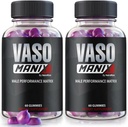 (2 Pack) VasoManix Gummies, Vaso Manix Classic Suplemento masculino, All Natural Formula for Men, Premium Gummy para apoyar el rendimiento, la confianza y la salud general, Reseñas oficiales (120 Gummies)