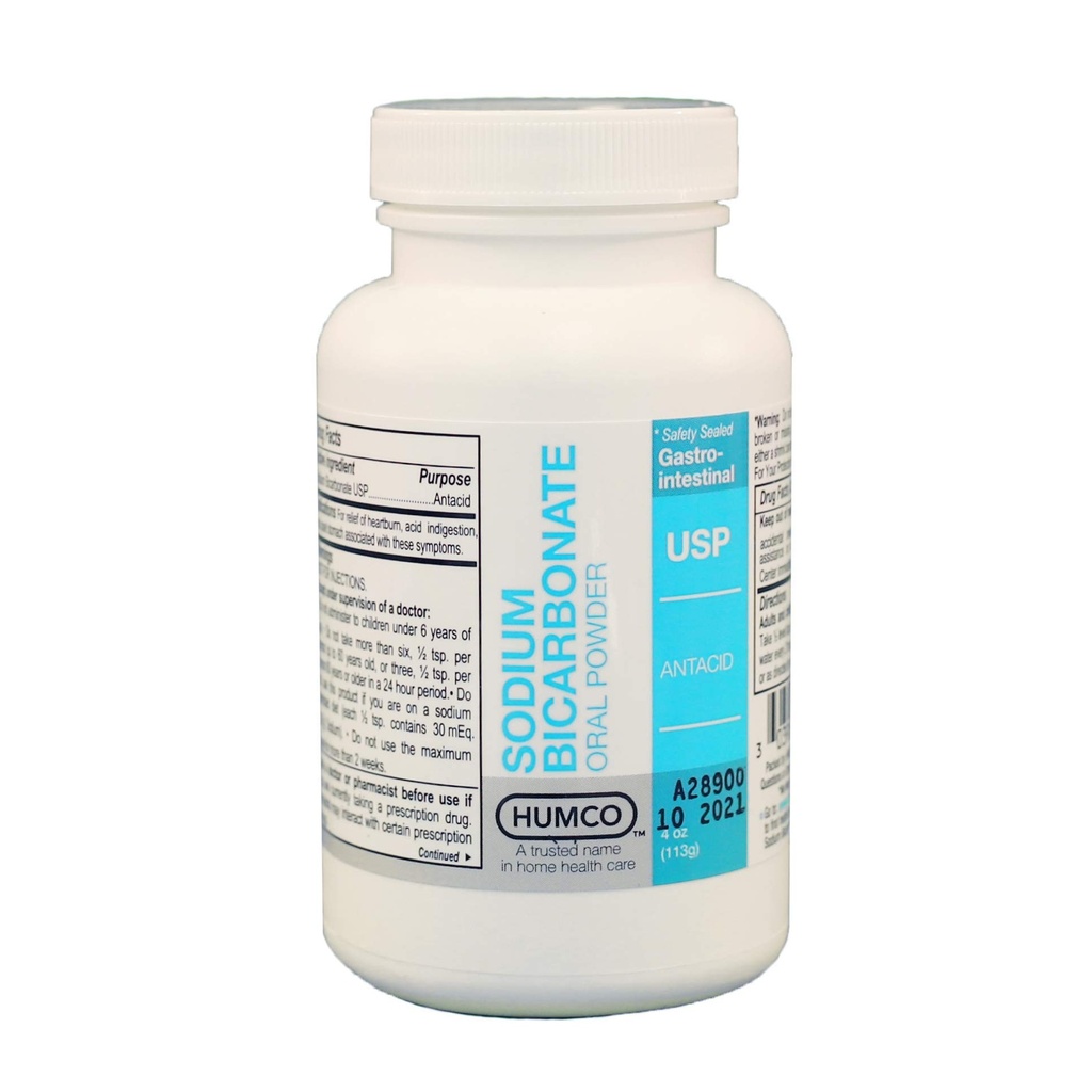 Humco Sodium Bicarbonato Polvo, Oral, 4 oz