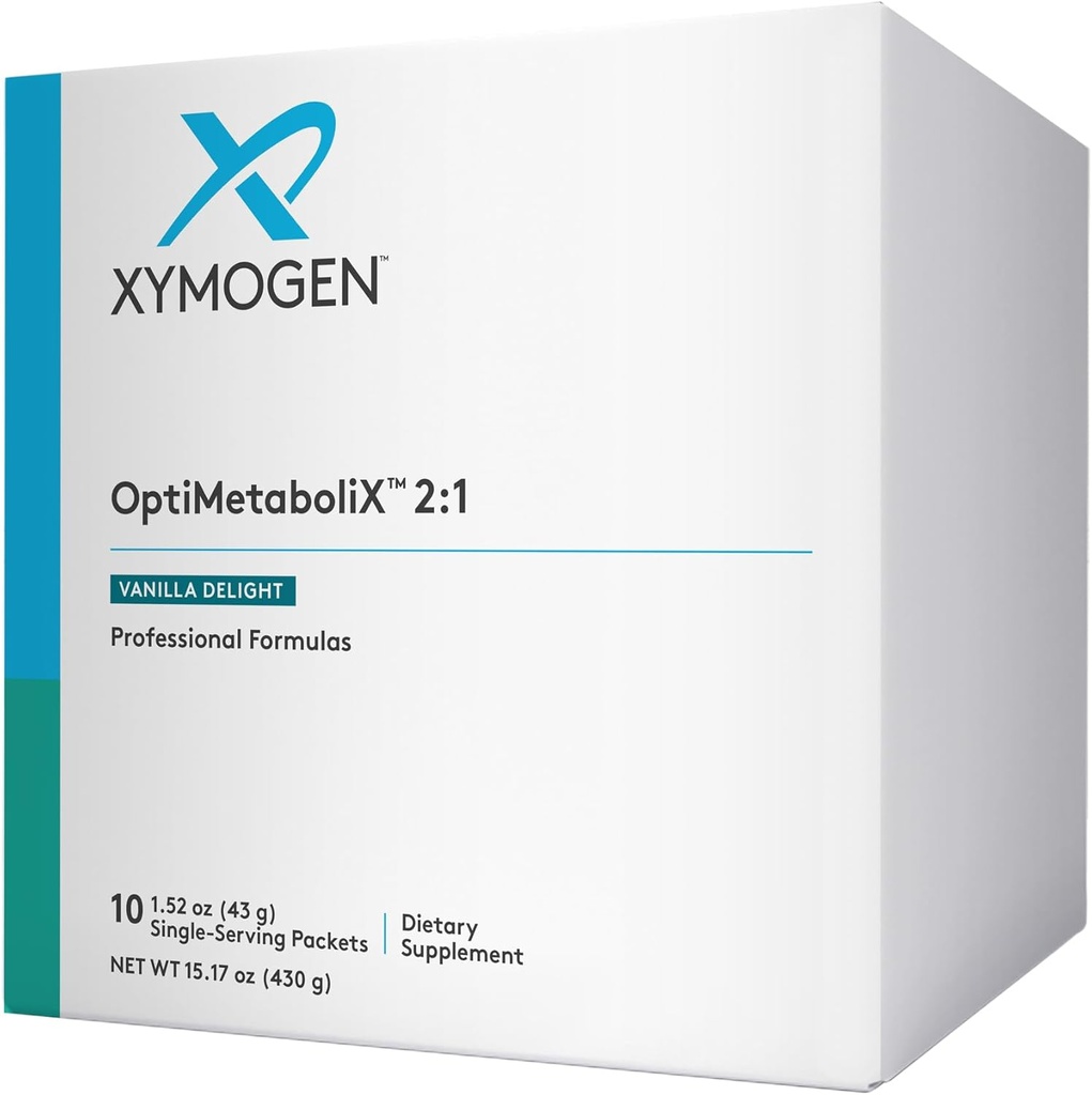 XYMOGEN OptiMetaboliX - Metabolismo Suplemento con B12 Vitaminas y Folate - Suplementos de canela + Vitamina B9 - Vegan &amp; Gluten Gratis - Vainilla Delight (10 Servimientos)