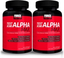 Prueba FACTOR X180 Alpha Max, 2-Pack, testosterona total y óxido nítrico Booster para hombres con semillas fenugreek " Tribulus para aumentar el flujo sanguíneo " Mejorar el rendimiento deportivo masculino, 360 cápsulas