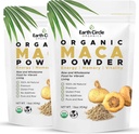 Círculo de la Tierra Orgánica Maca Root Polvo, Superalimentos Naturales, Ayuda con Energía, Peso y Fertilidad de la Mujer - Vegan - 1 Libra (Pack of 2)