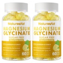 Magnesio Glycinate Gummies 1000mg - Suplemento de Potasio de Magnesio Libre de Azúcar con Vitamina D, B6, CoQ10 para calma Mood &amp; Sleep Support - 120 Pineapple Gummies -2 Pack