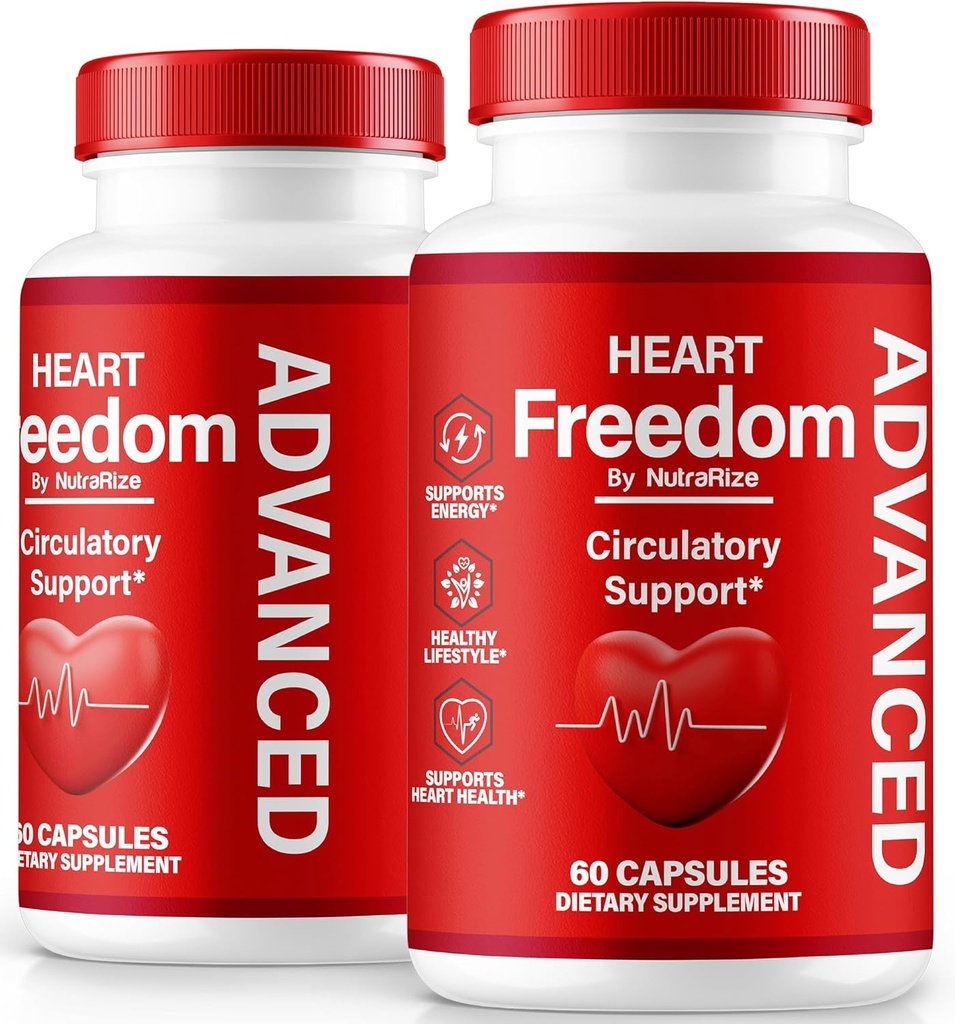 (2 Pack) Cápsulas de la libertad de corazón, Cápsulas oficiales de la libertad de corazón - Sostiene energía y salud, la libertad de corazón para el apoyo a la circulación, todo el optimizador natural de detox Glyco, Fórmula Premium (120 Cápsulas)