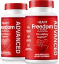 (2 Pack) Cápsulas de la libertad de corazón, Cápsulas oficiales de la libertad de corazón - Sostiene energía y salud, la libertad de corazón para el apoyo a la circulación, todo el optimizador natural de detox Glyco, Fórmula Premium (120 Cápsulas)