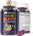 Kids Sleep Gummies - Magnesium Glycinate Gummies, Melatonin Free Sleep Aid ← Magnesium, Calcium, D3, B6, L Theanine ← Kid Melatonin Alternative for Restful Sleep (Pack of 2)