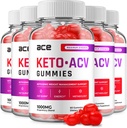 (5 Pack) Ace Keto ACV Gummies - Advanced Formula Ace Keto Plus ACV Gummies Apple Cider Vinegar Ace ACV, Weight Management, Dietary Supplement Reviews Hombre Mujeres (300 Gummies)