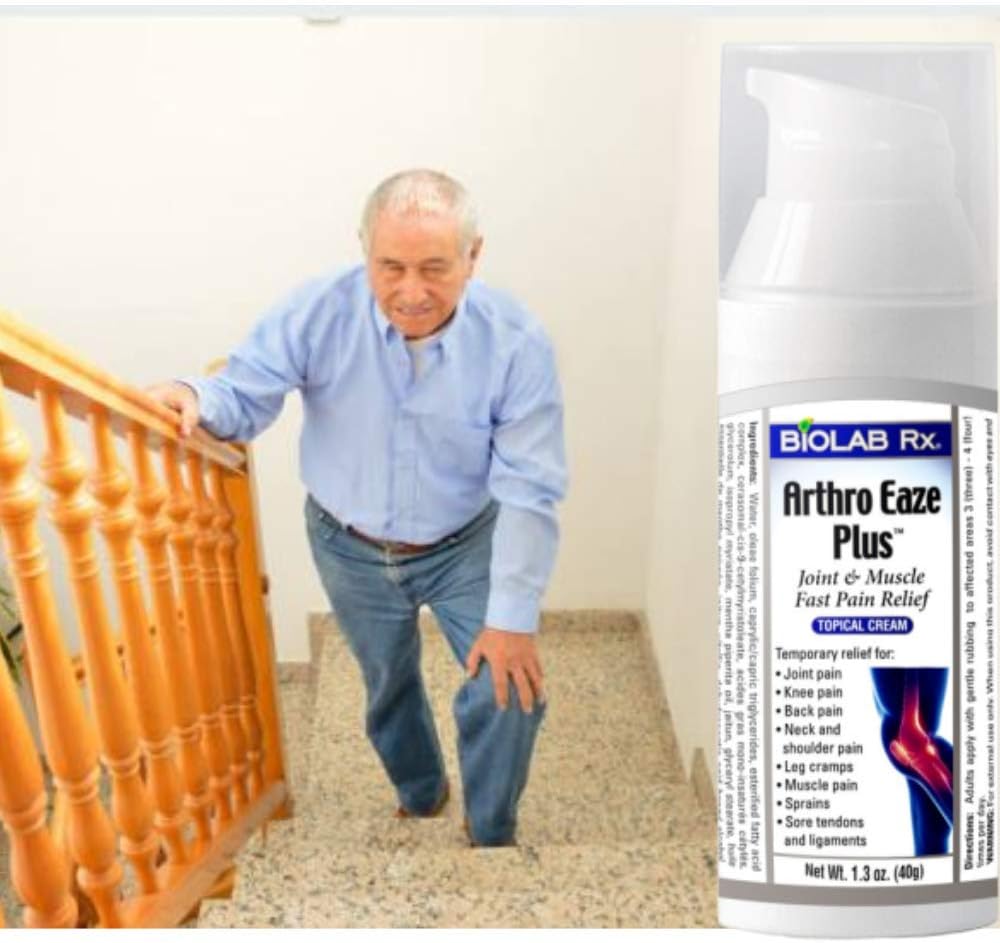 Arthro Eaze Plus - Crema de Alivio de Dolor de Artritis para la mano, la rodilla, el pie, la espalda, el cuello y las articulaciones de Wrist Dolor – Acción rápida, No-Greasy- para la artritis, Tendinitis.