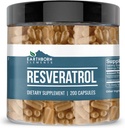 Elementos tercos Resveratrol 200 Capsules, Puro ' Undiluted, No Additives