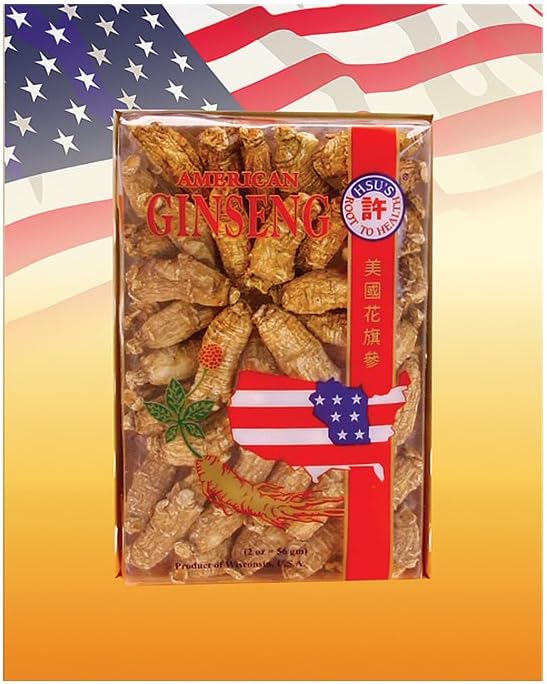 HSU’s Ginseng SKU 115-2 | Short Small #2 | Cultivated American Ginseng from Marathon County, Wisconsin USA | 许氏花旗参 | 2oz Box, 西洋参, B019PK53SE