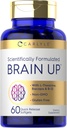 Carlyle Brain Up Suplemento Silencio 60 Softgels Silencio con L-Theanine, Bacopa &amp; B-12 ← Non-GMO, Gluten Free