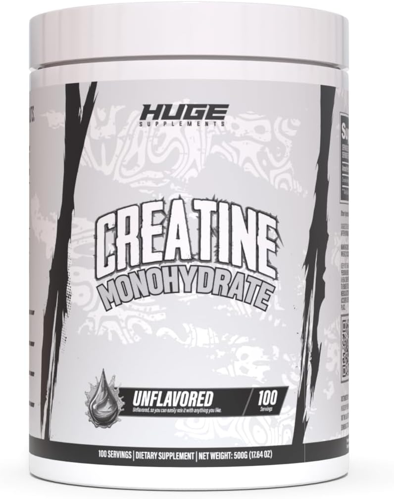 Pure Micronized Creatine Monohydrate Powder - Tested, 500 Grams, Micronized for Optimal Absorption, Clinically Dosed, No Additives, Unflavored & Easy to Mix (100 Servings)