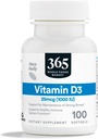 365 by Whole Foods Market, Vitamina D3 Softgels, 1000 UI, 100 CT