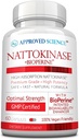 Ciencias aprobadas Nattokinase - 4,000 FU - 200 mg - Gratis de Vitamina K2 - Contiene BioPerina - Suministro de un mes - Vegan, No GMO - 60 cápsulas